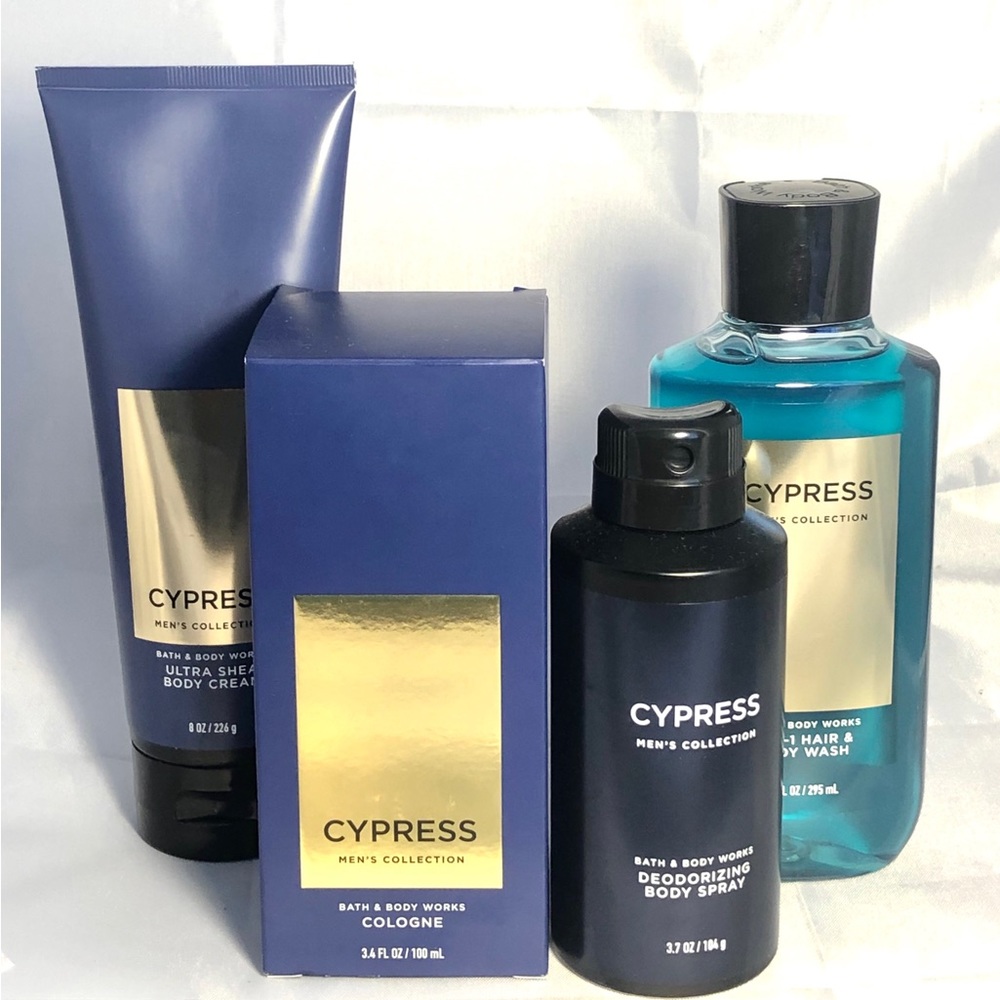 🚫SOLD Bath & Body Works CYPRESS MEN'S COLLECTION Cologne, Cream, 3-In-1 Wash, … - Picture 1 of 7